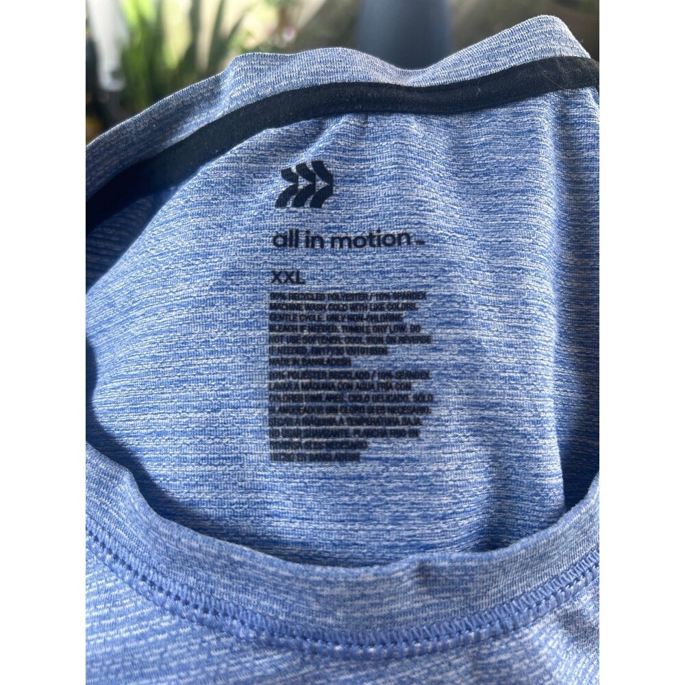 All in Motion XXL 2XL Heathered Blue Athletic Athleisure Shirt - Picture 6 of 6